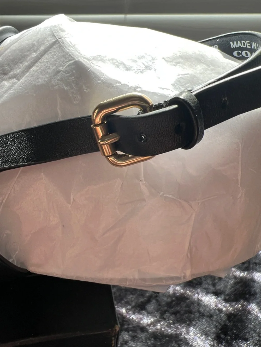 Coach Jaci Leather Sandal in Black - Picture 5 of 5